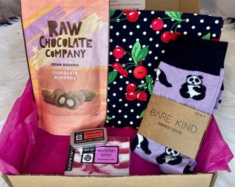 Self care gift box, packed with products from independent businesses