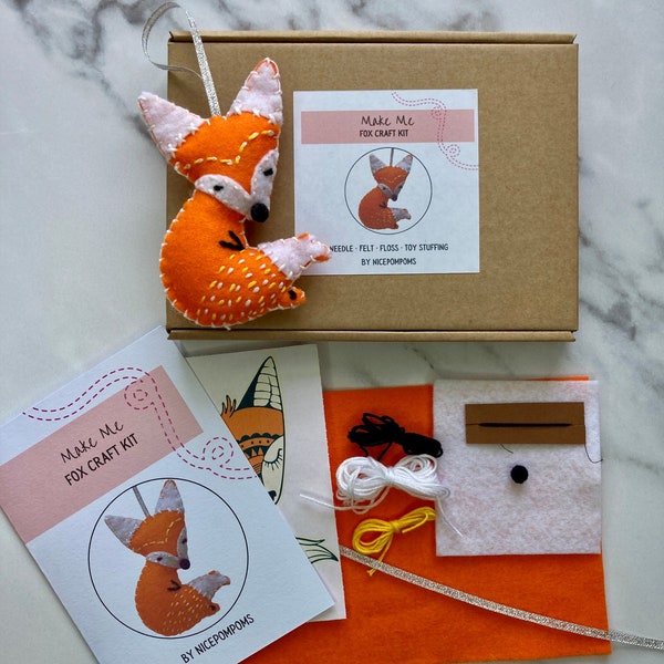 Fox craft kit, hand sewing craft kits