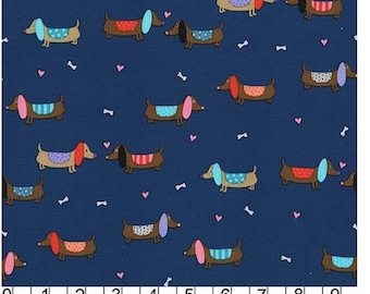 michael miller animal silhouettes on flannel blue by the half metre