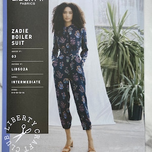 Woman's jumpsuit pattern, Zadie Boiler Suit, Liberty dressmaking pattern