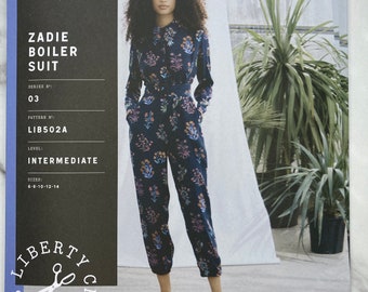 Woman's jumpsuit pattern, Zadie Boiler Suit, Liberty dressmaking pattern