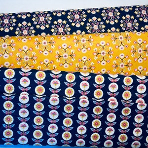Riley Blake Golden Aster Fabric: Floral & Geometric Prints