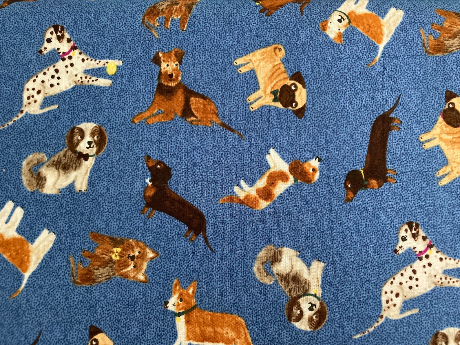 Blue Dog Cotton Fabric From Clothworks Available in Two Etsy UK