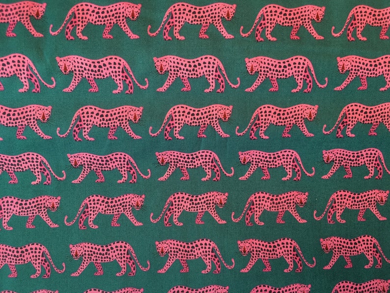 Jaguar Jungle Fabric Night Jungle by Dashwood Studio Etsy UK