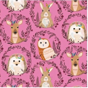 Cute hedgehog fabric, Wild by Dashwood studio