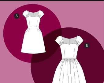 Fitted dress paper pattern, The Cambie dress, by Sewaholic Patterns
