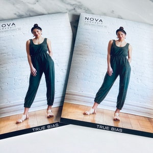 Woman's jumpsuit sewing pattern, Nova jumpsuit from True Bias, Difficulty- beginner