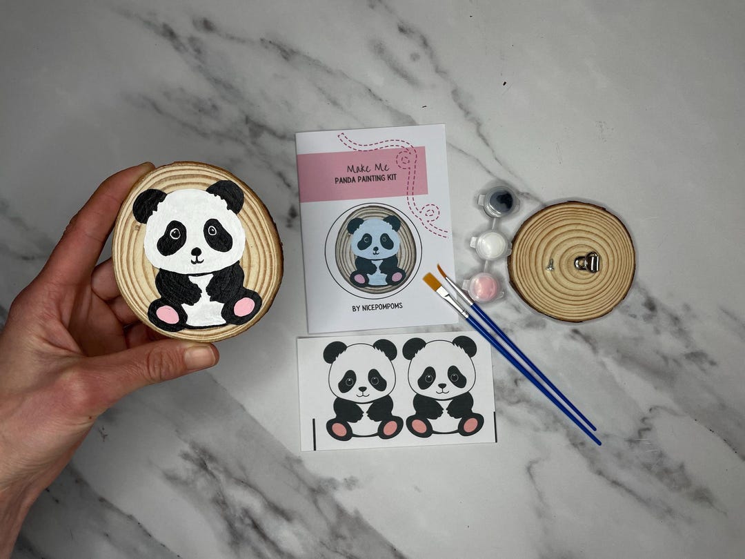 Panda Craft Kit, Painting Craft Kits, - Etsy