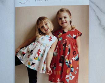 Kids sewing pattern, Geranium dress pattern, from 'Made By Rae',