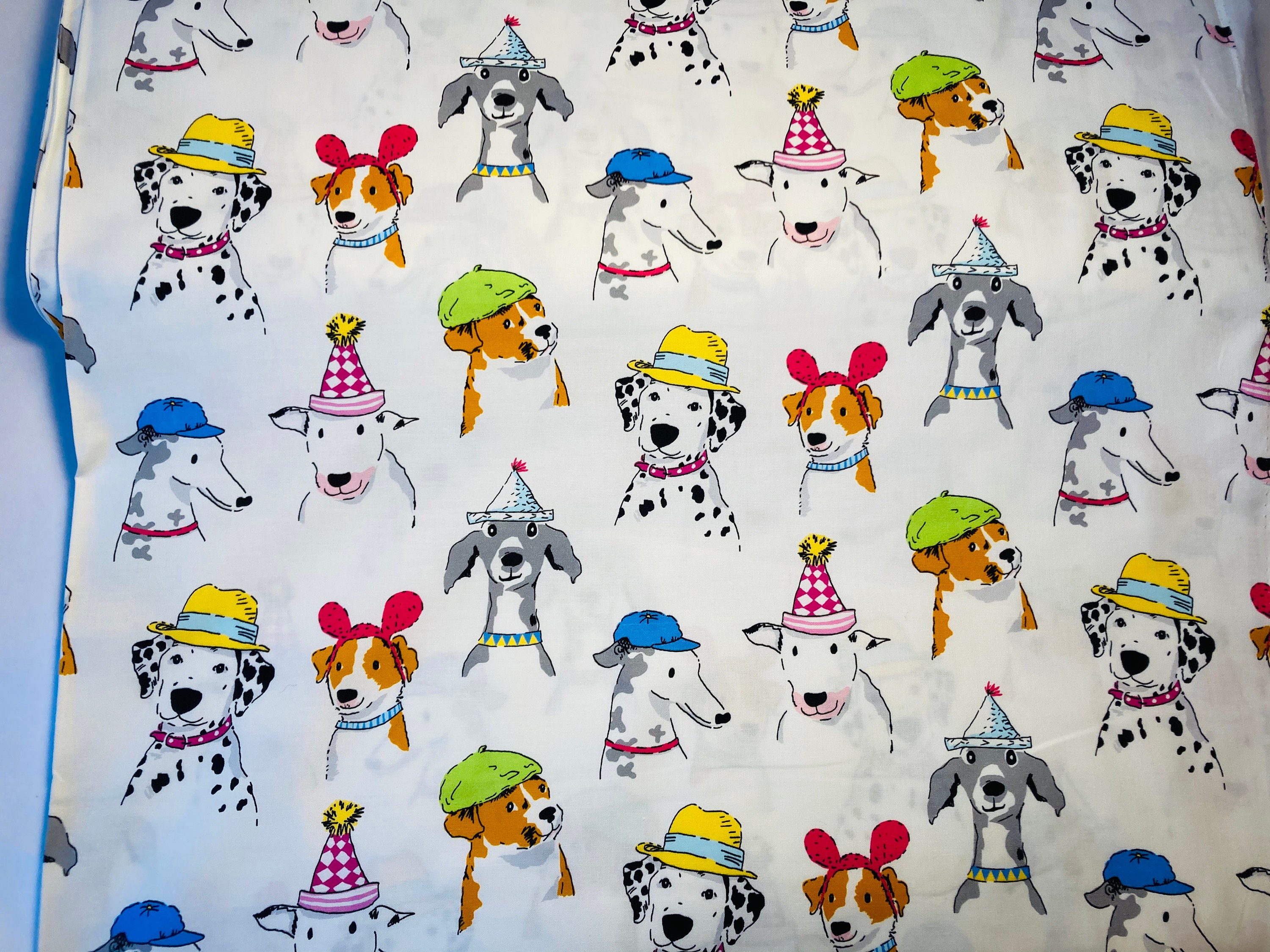 Dog print fabric Dog show by Michael Miller Etsy