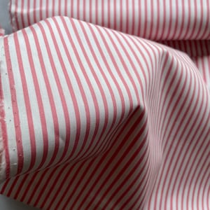 Pink and white stripes, Sevenberry cotton fabric