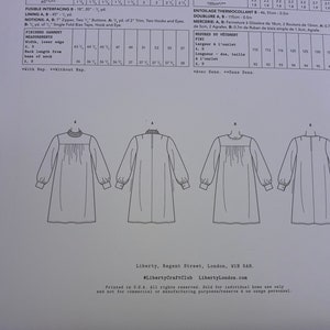 Bertie shift Dress pattern, Liberty dressmaking pattern image 5