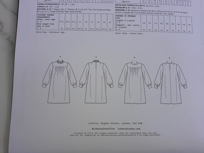Bertie shift Dress pattern, Liberty dressmaking pattern image 5