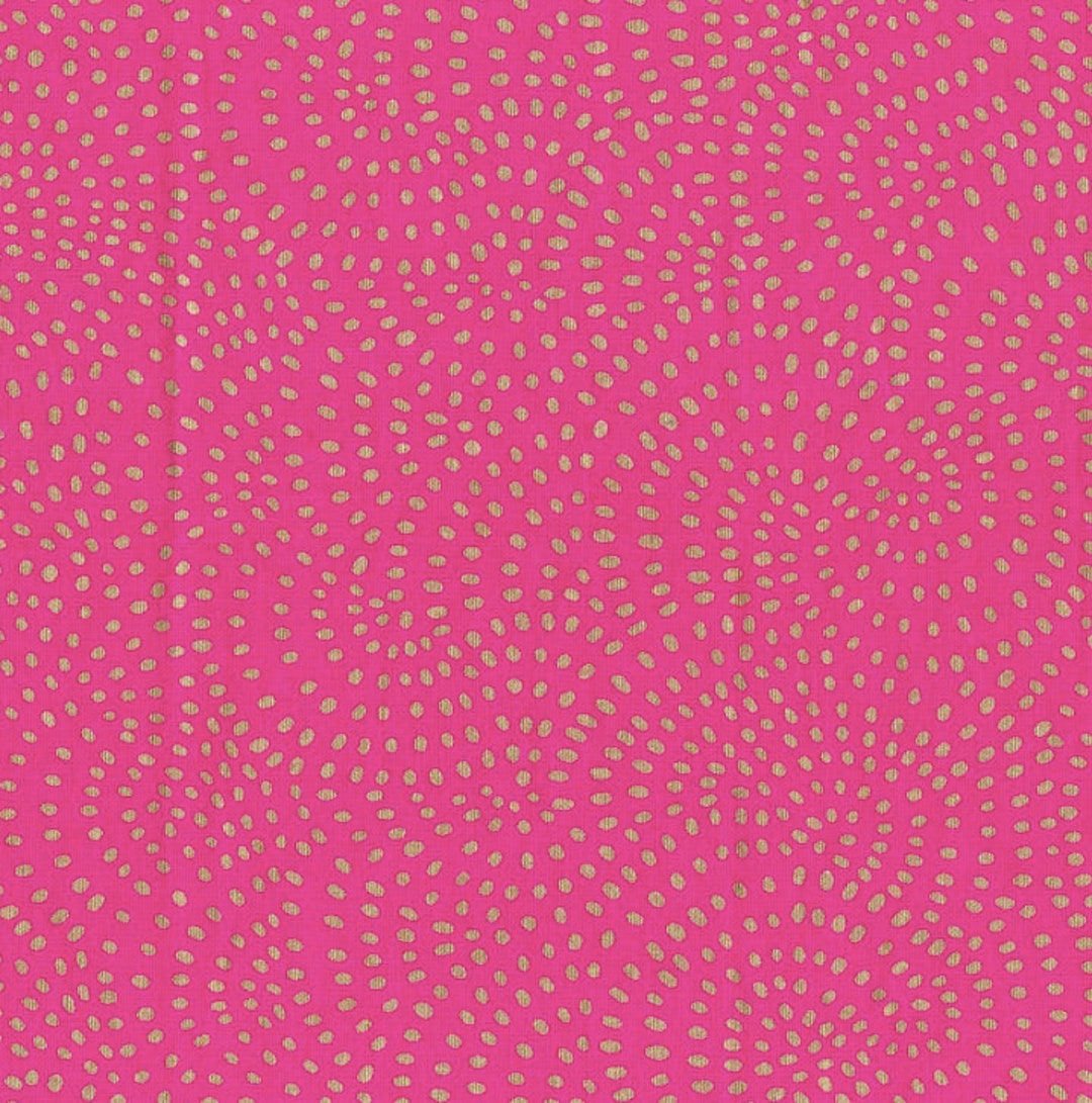 Pink and Gold Fabric Twist in Metallic by Dashwood Studio in Etsy