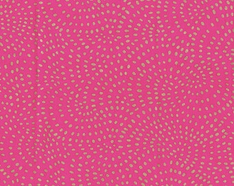 Pink and gold fabric, Twist in metallic by Dashwood studio in pink