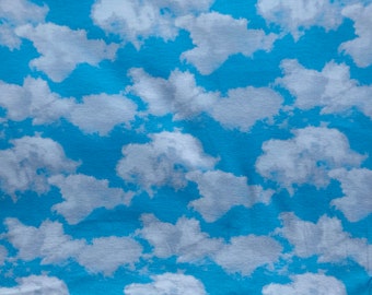 Cloud cotton jersey, by Little Johnny, in sky blue