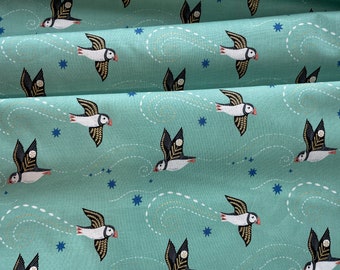 Puffin fabric, ARCTIC by Bethan Janine, Dashwood Studios