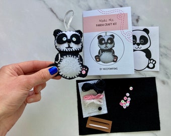Panda craft kit, hand sewing craft kits,