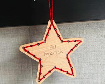 Moon & Star Embroidery Kit – Personalizable - Ramadan/Eid Kids Craft