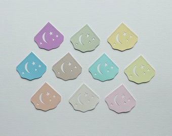 Moon & Stars Corner Bookmark – Handmade Pastel Book Accessory