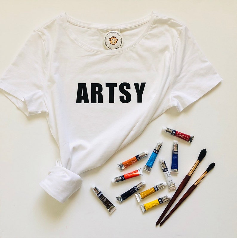 Womens Artist Gift Mom and Kid matching Summer Outfit Youth tee Baby Onesie Tee Artist Mom ARTSY Adult Tshirt