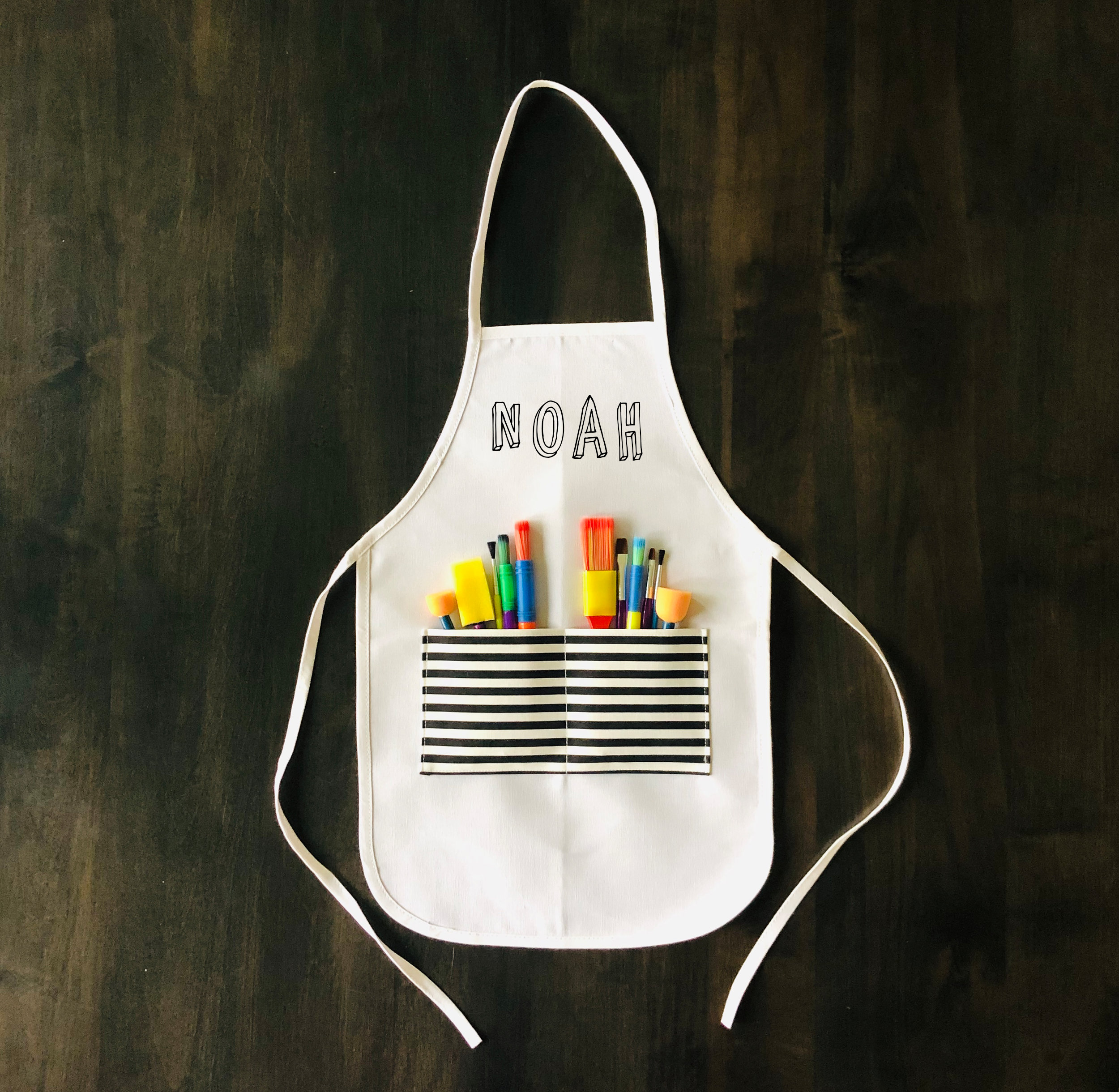 FUKPO Delantal Infantil Con Gorro De Chef – Ajustable Para Niños De 2 A 6 Años, Doble Bolsillo, Ideal Para Cocina, Pintura Y Manualidades