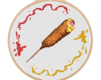 Corndog Cross-stitch Pattern