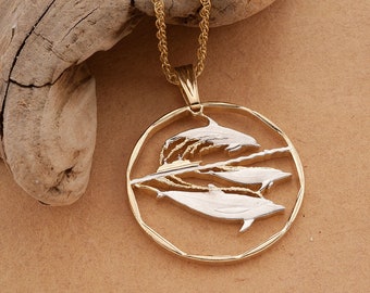 Dolphin Pendant /& Necklace By the Difference World Coin Jewelry