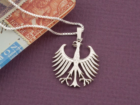 Silver eagle coin best sale necklace