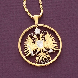 Austrian Eagle Pendant, Hapsburgh Eagle Pendant, 1&quot; in diameter ( #X 9 )