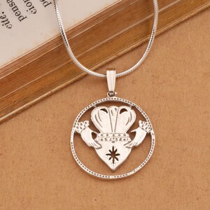 Sterling Silver Irish Claddagh Pendant: Friendship Jewelry