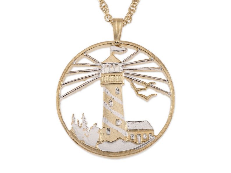 Lighthouse Pendant and Necklace Jewelry Lighhouse medallion Etsy