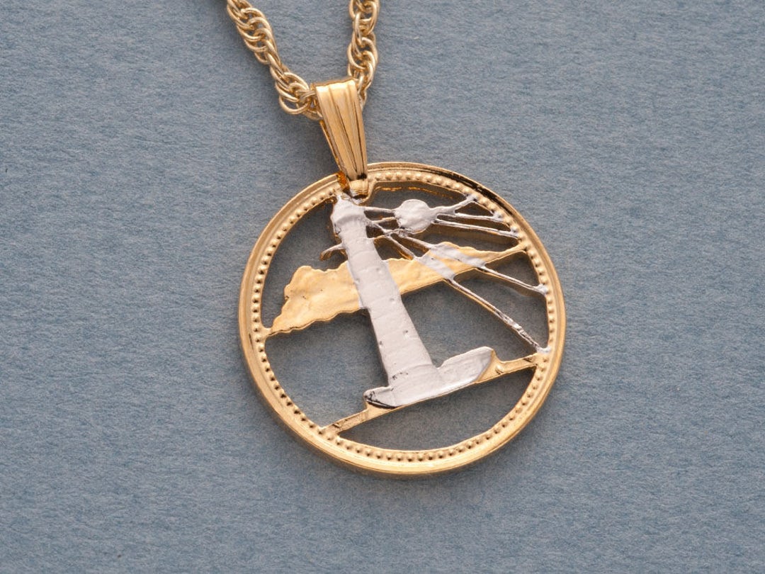 Lighthouse Pendant And Necklace, Barbados Coin Jewelry,, 44% OFF
