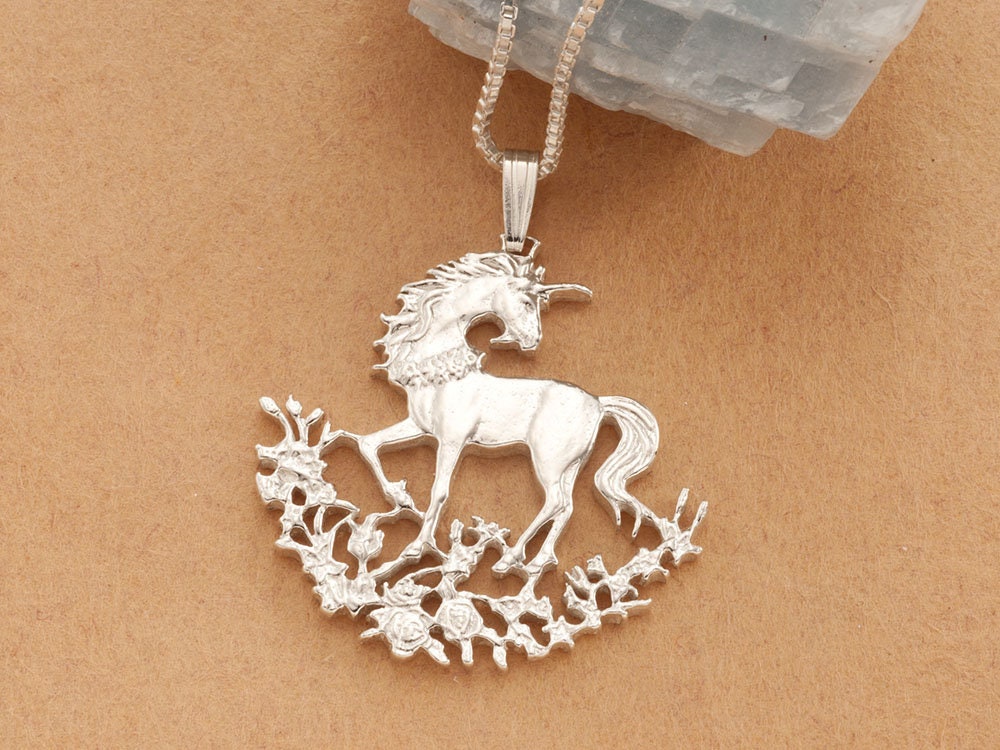 silver unicorn necklace