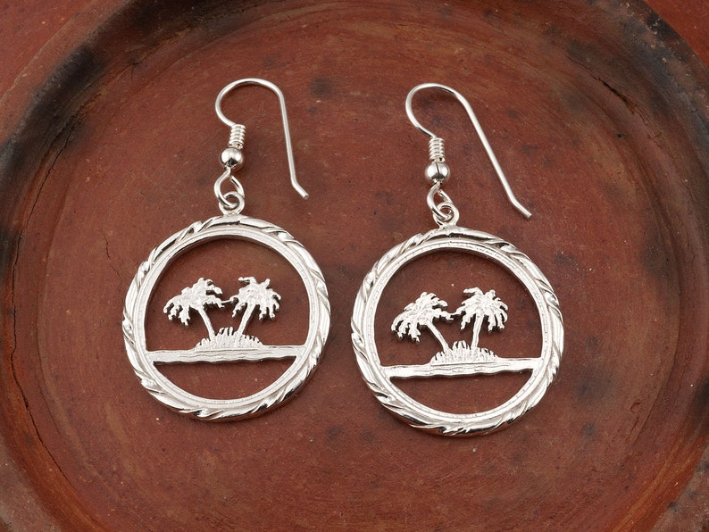 Silver Palm Tree Earrings main image 1