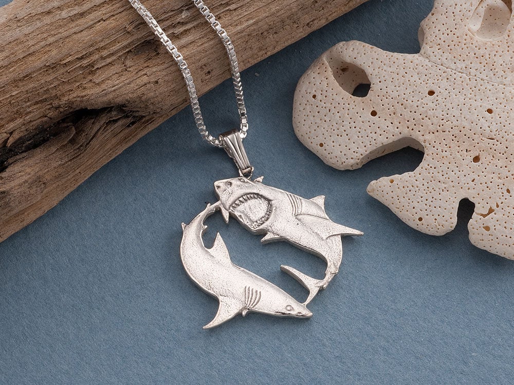 Sterling silver shark best sale pendant