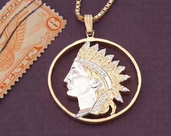 ヴィンテージ インレイ ターコイズ チップ ゴールド インディアン