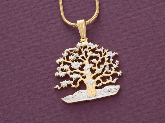 Real Leaf PENDANT Lacey OAK in Rose Gold Necklace – Zhannel