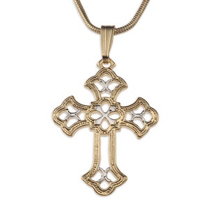 Celtic Cross Pendant & Necklace , Hand cut Celtic Cross Medallion, ( #K 815 )