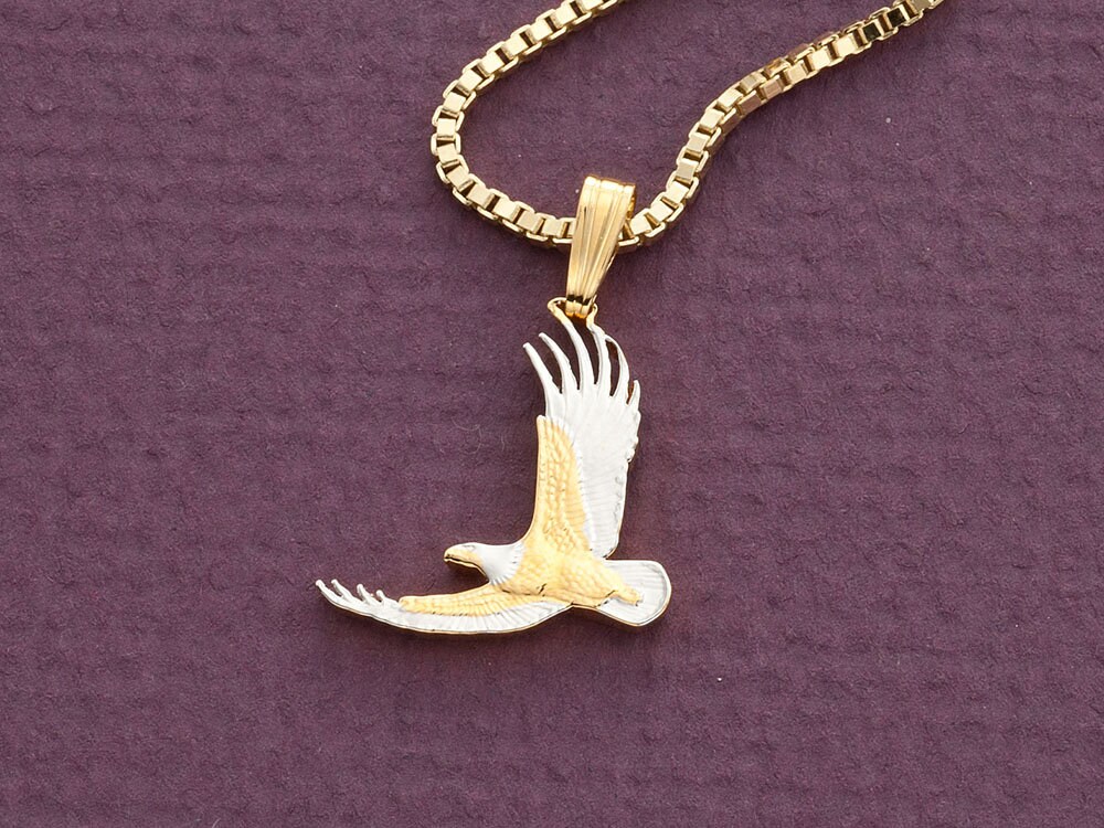 American Eagle Pendant Hand Cut United 