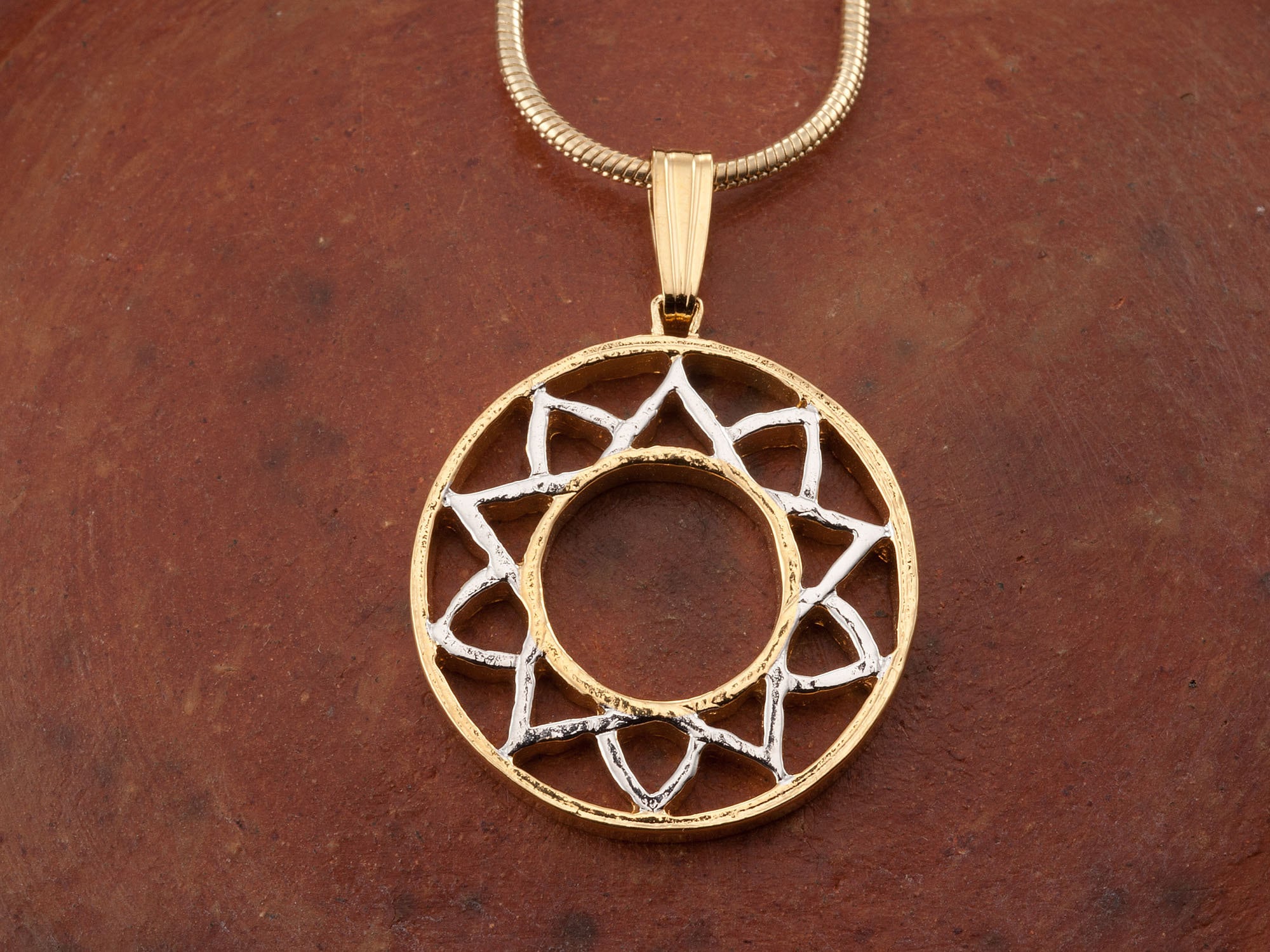Moroccan Coin Star Pendant Necklace: 14k Gold Plated Jewelry - Etsy