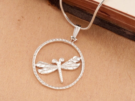 Sterling Silver Dragonfly Pendentif Silver Dragonfly Jewelry Dragonfly Jewelry Dragonfly Pendant 1 diametre K890BS