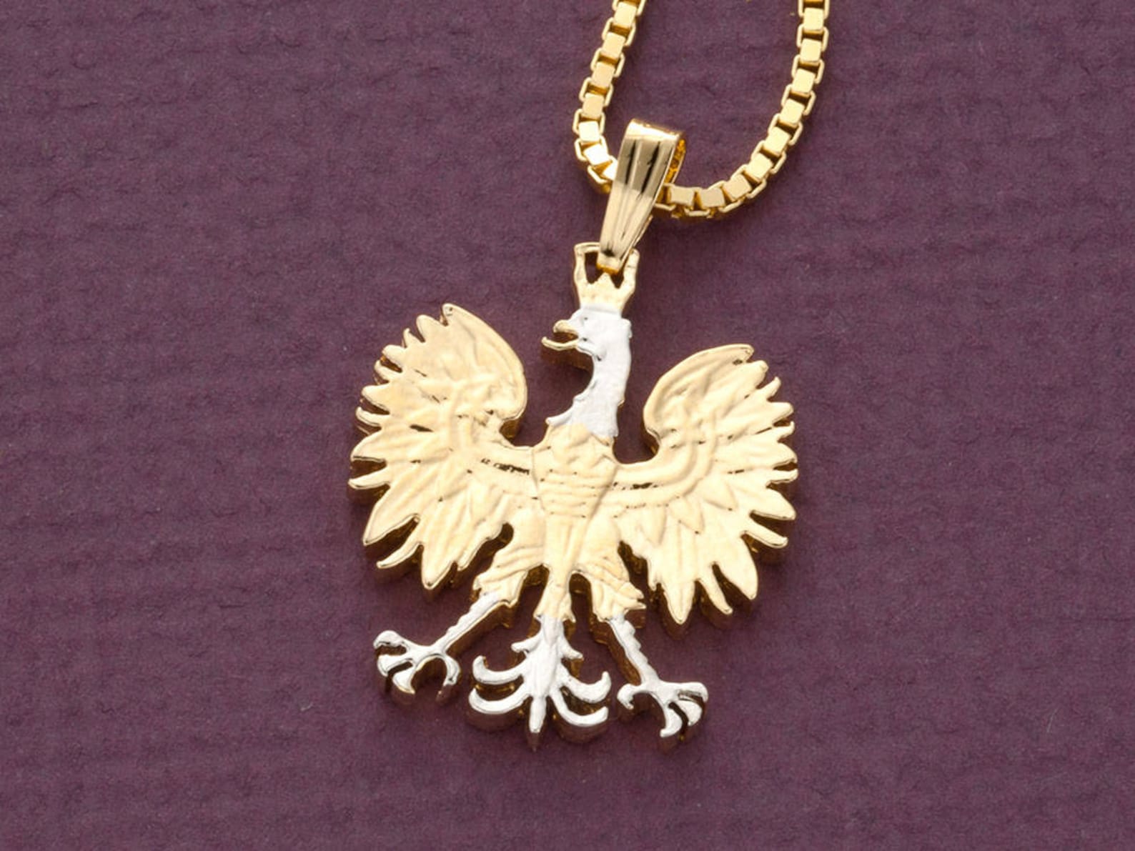 Polish Eagle Pendant and Necklace Poland 10 Zloty Coin Hand Etsy