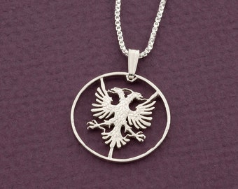 Sterlingzilveren Albanese adelaar hanger: 1939 muntsieraden