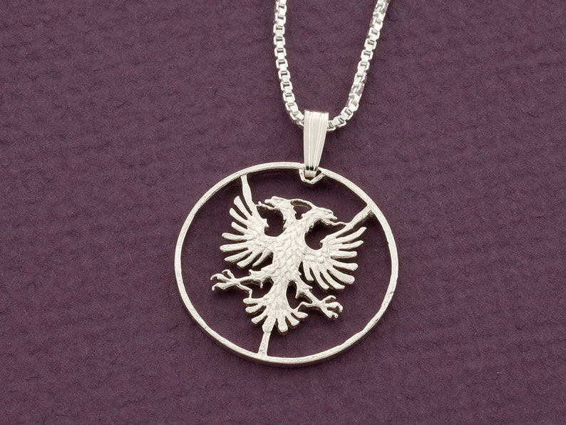 Sterling Silver Albanian Eagle Pendant Silver Albanian Eagle - Etsy