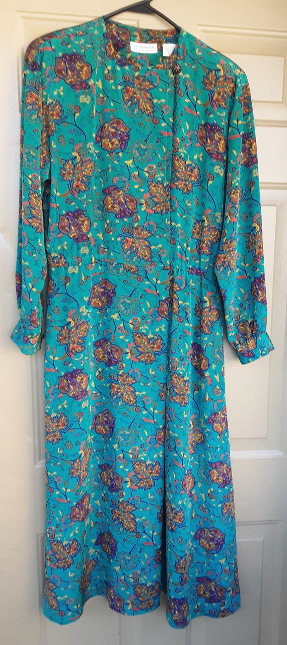 Vintage Beautiful Liz Claiborne  dress  Teal/Jade 