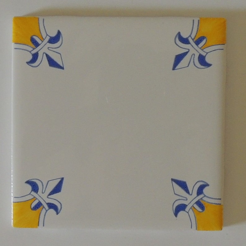 Delft Tiles Blue and White Tiles Fleur De Lis Tiles Delft Style With
