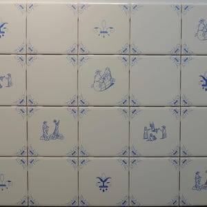 260 Blue and White Delft Style Dutch Kitchen Tiles