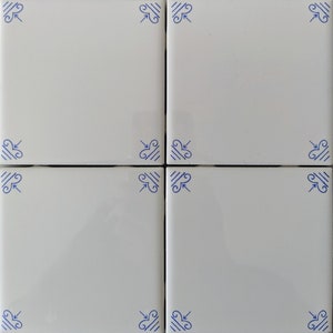 Delft Blue and White Decorative wall tiles Historic Ram Corners