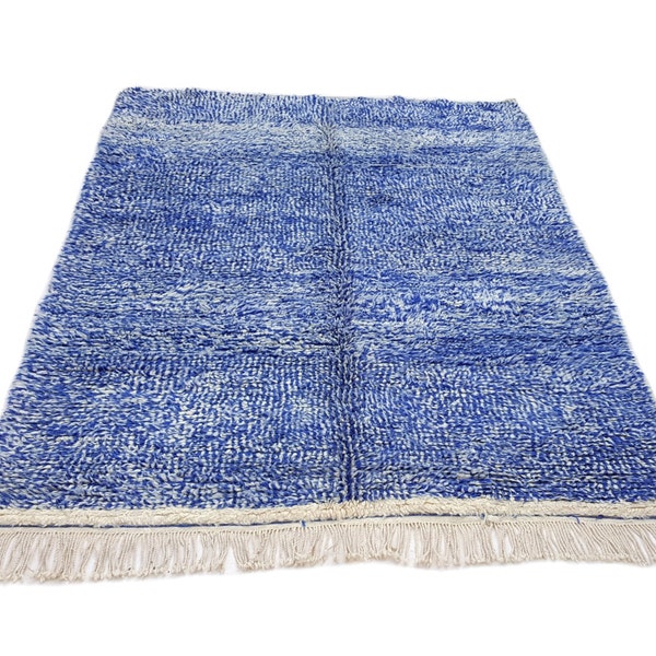 9'X6.5' ft / Handmade Moroccan rug Beni Ourain 100% Wool / Azilal Rug / Boucherouite Rug / Beni Ouarain / Moroccan Kilim